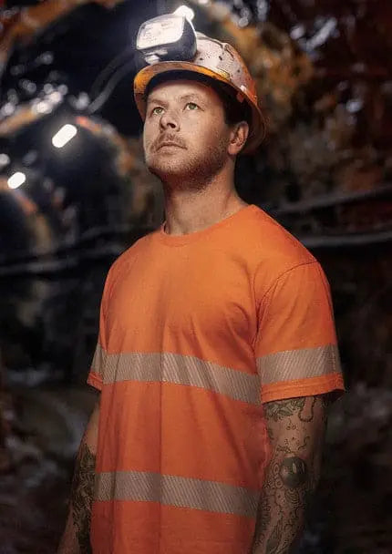 SYZMIK Men's Hi Vis Segmented Tape Cotton Tee Shirt ZH510 Syzmik